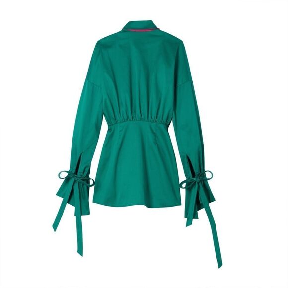 Ciara Chyanne Barbados Color Block Mini Wrap Dress XL Oversized Shirt Dress - Picture 3 of 3